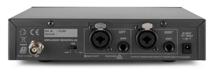 Power Dynamics – Douszny system monitorowy odsłuchowy UHF PD800 11