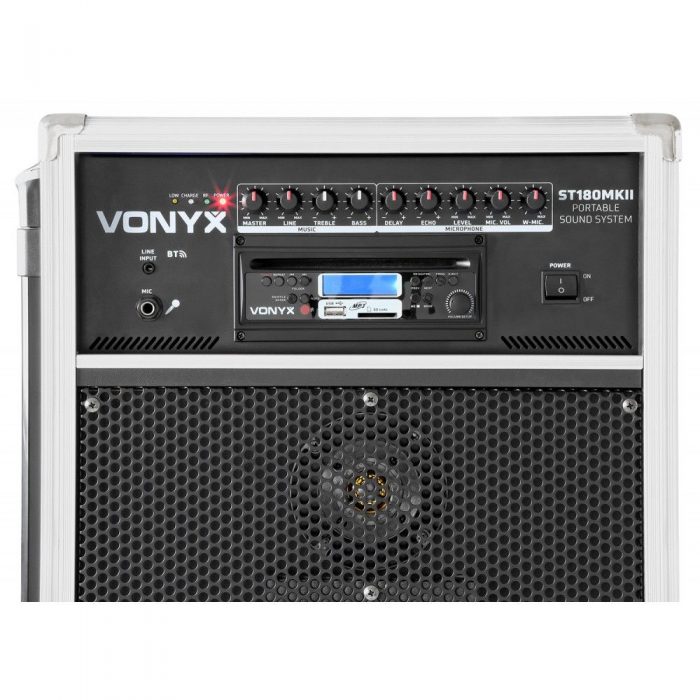 VONYX – Kolumna mobilna z odtwarzaczem CD i mikrofonami Vonyx ST180 12