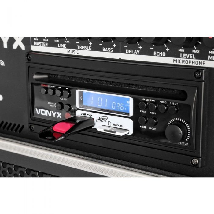 VONYX – Kolumna mobilna z odtwarzaczem CD i mikrofonami Vonyx ST180 13