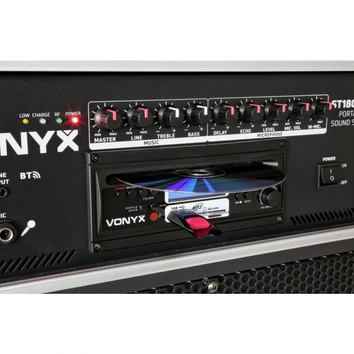 VONYX – Kolumna mobilna z odtwarzaczem CD i mikrofonami Vonyx ST180 14