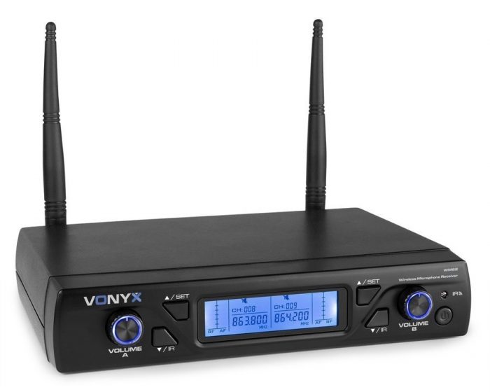 VONYX – Zestaw mikrofonowy bezprzewodowy 2x mikrofon UHF Vonyx WM62 10