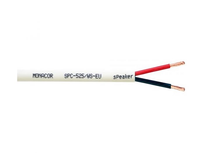 MONACOR SPC-525/WS-EU – Elastyczny kabel głośnikowy, produkowany w UE, 2 x 2.5mm<sup>2</sup> 8