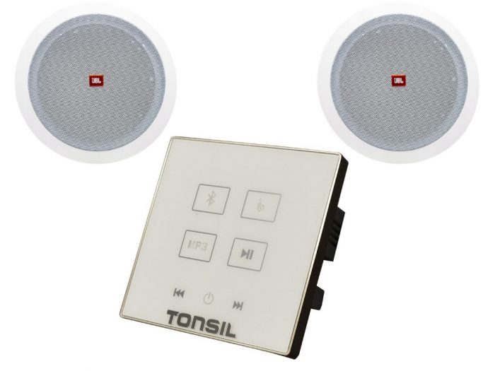 Głośniki sufitowe JBL Stage + Odtwarzacz ścienny Tonsil WS-35B USB Bluetooth
