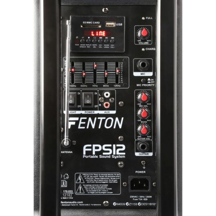 FENTON – Kolumna mobilna z mikrofonem 250W Fenton FPS12 13