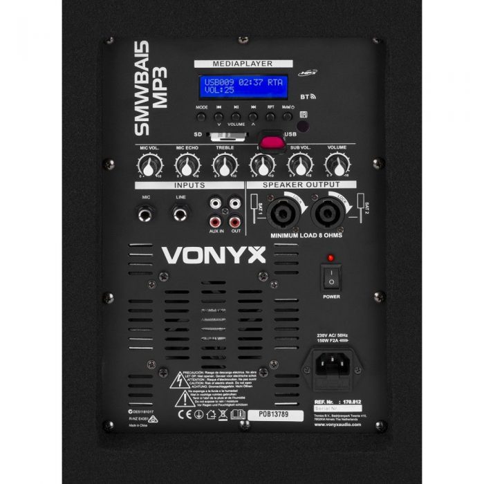 VONYX – Subwoofer aktywny Vonyx SMWBA15MP3 12
