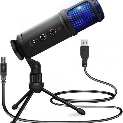Power Dynamics – Mikrofon studyjny USB Power Dynamics PCM120 ze statywem i oświetleniem 3