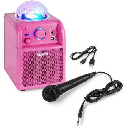 VONYX – Głośnik z półkulą do karaoke LED BT RGB BeamZ SBS50P 3