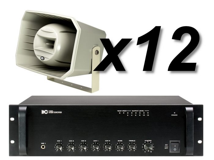 ITC Audio T-710K x12 + T-550 – Nagłośnienie stadionu/orlika 8