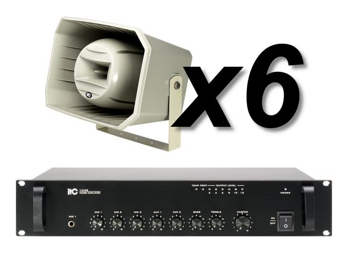 ITC Audio T-710K x6 + T-240B – Nagłośnienie orlika 8