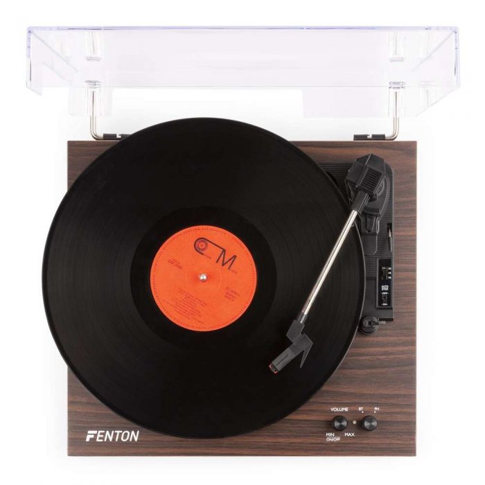 FENTON – Gramofon stereo Fenton RP165D z głośnikami i bluetooth/ Ciemne drewno 14
