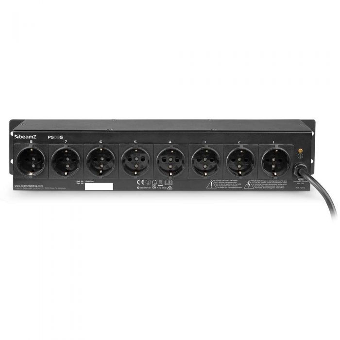 BeamZ – Listwa panel przełącznikowy BeamZ  PS08S  DJ – 8-kanałowy- Schuko 12