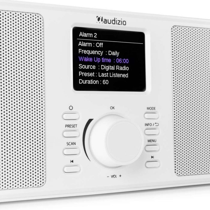 Audizio – Stereofoniczne radio Monza 102.422  Audizio DAB+ białe 11