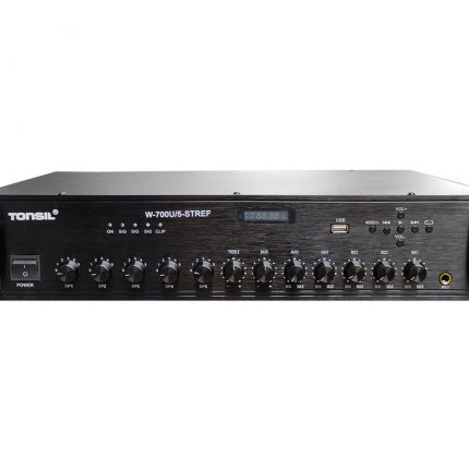 Tonsil W-700U – Wzmacniacz miksujący 5-strefowy 700W Odtw. MP3/USB/Bluetooth/FM 3