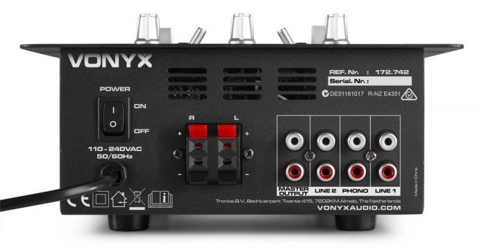 VONYX – Mikser 2 kanałowy z wbudowanym wzmacniaczem VDJ25 11