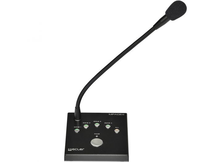 Ecler MPAGE4 – nabiurkowa stacja z mikrofonem przywoławczym 8