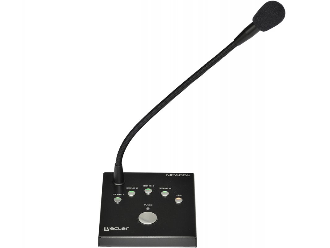Ecler MPAGE4 – nabiurkowa stacja z mikrofonem przywoławczym 16