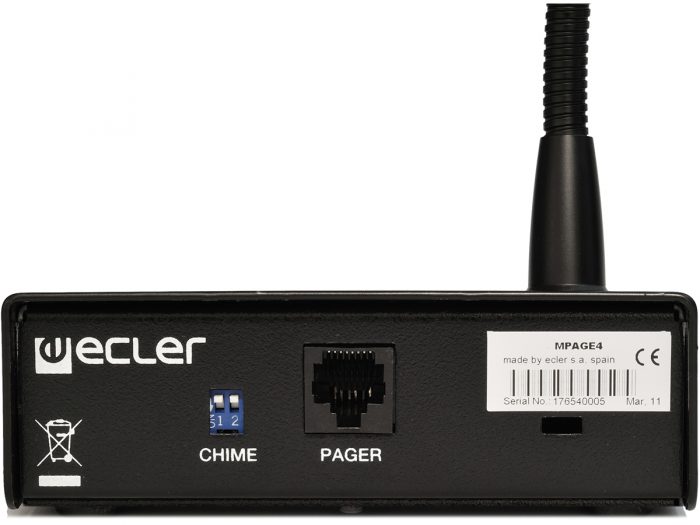 Ecler MPAGE4 – nabiurkowa stacja z mikrofonem przywoławczym 10