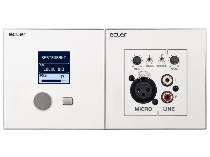 Ecler eMCONTROL1 – cyfrowy panel sterujący z regulacją głośności 10