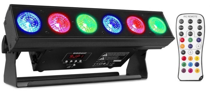 BeamZ – Belka oświetleniowa BBB612  LED Uplight Bar 6x12W RGBAW-UV 6-w-1 DMX 10