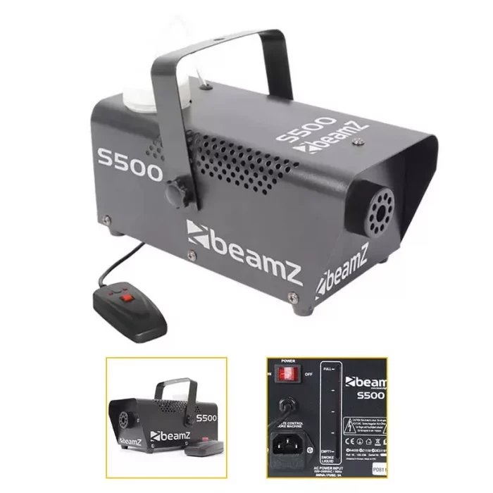 BeamZ – Wytwornica dymu 500W BeamZ S500 z płynem do dymu 250ml 10