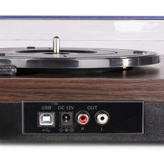 FENTON – Gramofon z głośnikami RP168DW BT USB Fenton ciemne drewno 10