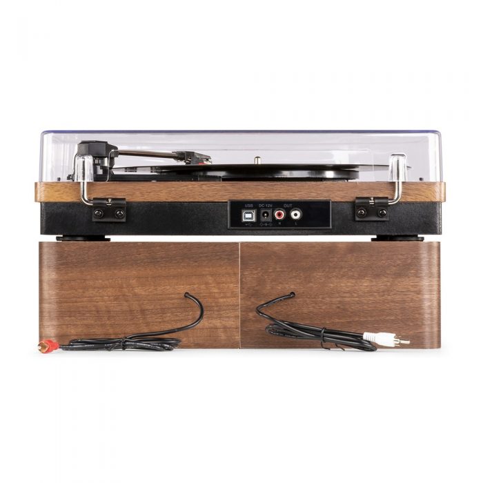FENTON – Gramofon z głośnikami RP168W BT USB Fenton brązowy 12