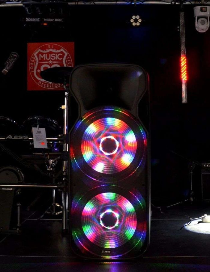 Party Light&Sound – Kolumna mobilna z mikrofonami LED Party Light&Sound PARTY-215LED-MKII 14