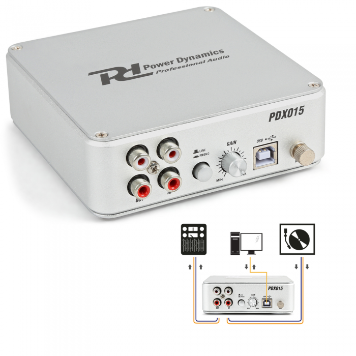 Power Dynamics – Przedwzmacniacz gramofonowy Power Dynamics PDX015 z oprogramowaniem 13
