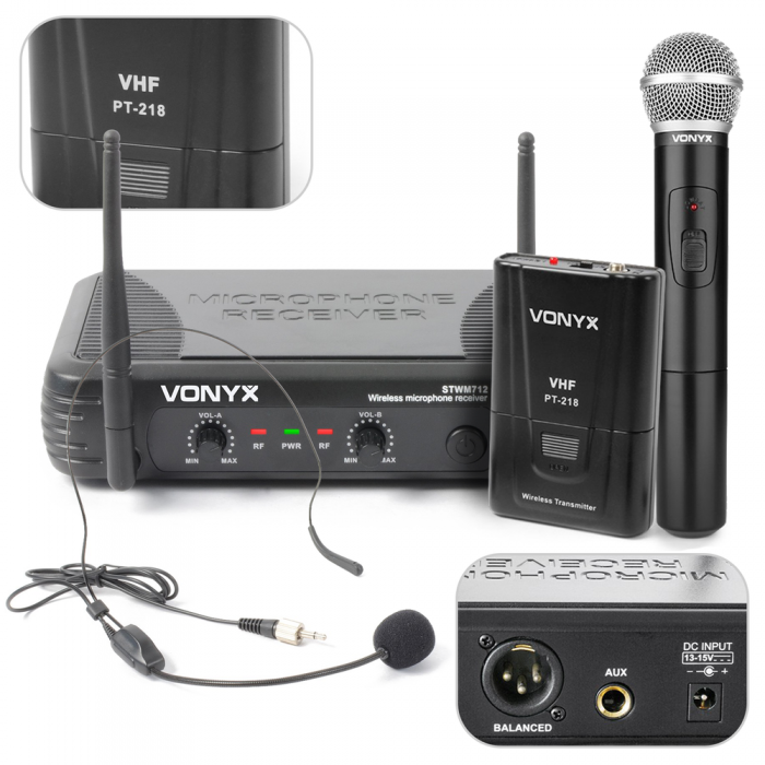 VONYX – Zestaw mikrofonowy VHF Vonyx STWM712C 8