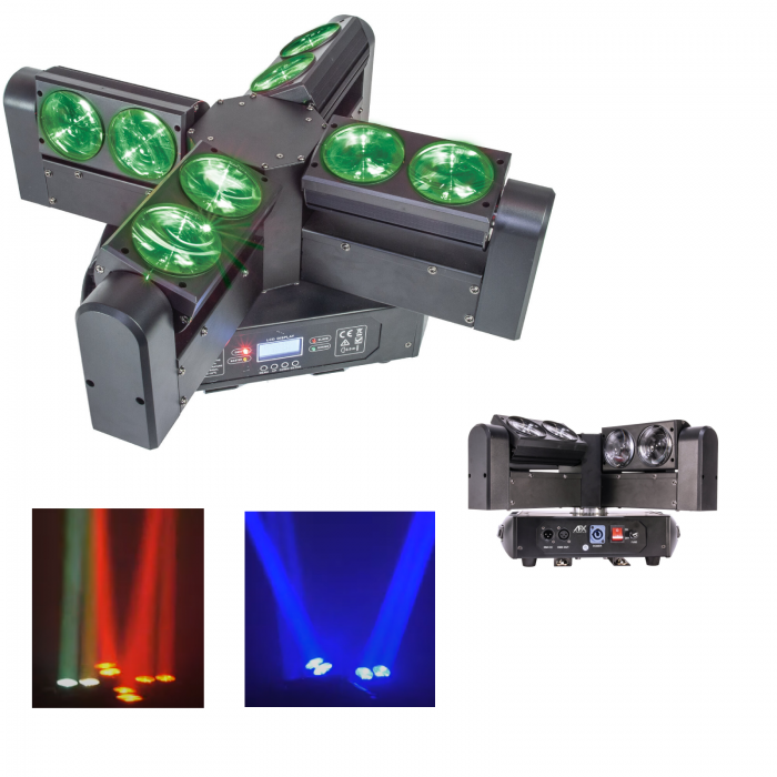 AFX Light – Efekt świetlny, reflektor ruchomy 8x12W 4w1 LED RGBW AFX BLADE8-FX 9