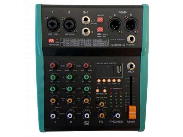 ZZMXBTR4 - 4-kanałowy mikser audio z funkcją nagrywania