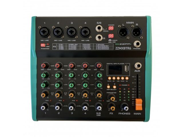 ZZMXBTR6 - 6-kanałowy mikser audio z funkcją nagrywania