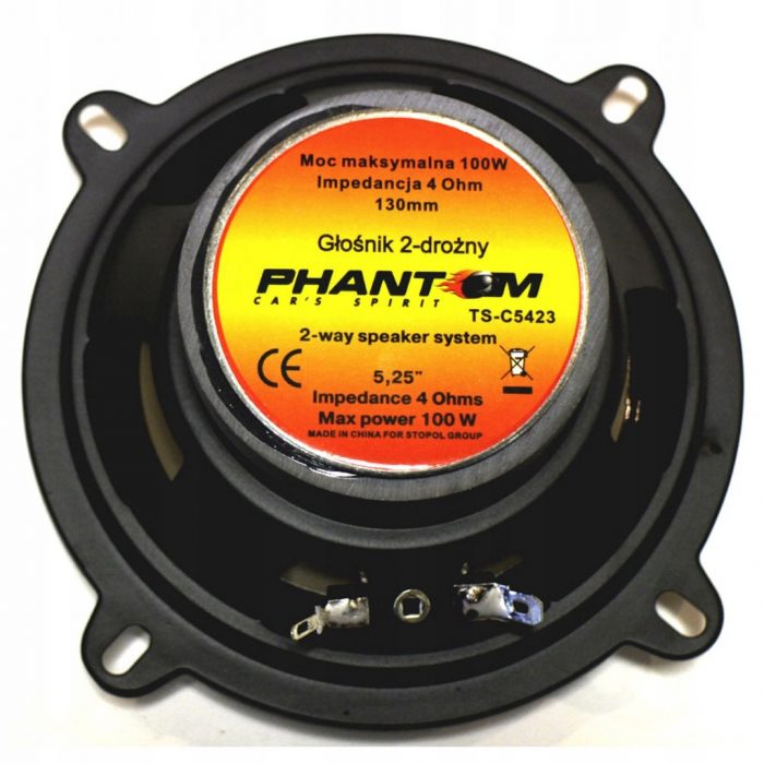 Phantom - TS-C 5423 Komplet głośników dwudrożnych 130 mm / 40W - obrazek 3