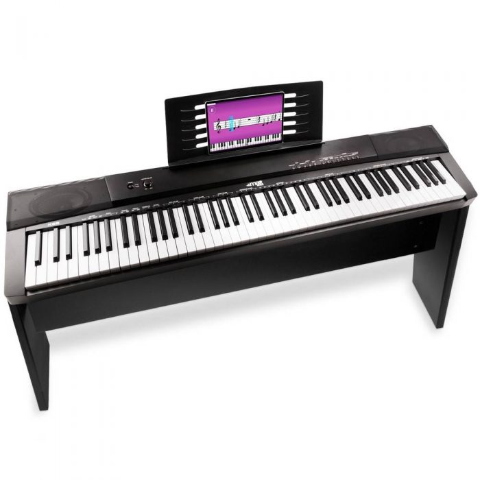 MAX – Pianino cyfrowe MAX KB6W z 88 klawiszami i statywem 8