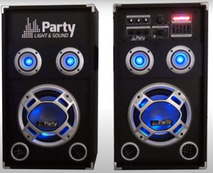 Party Light&Sound – Zestaw kolumn aktywnych 8″ USB  LED 300W PARTY-KARAOKE8 11