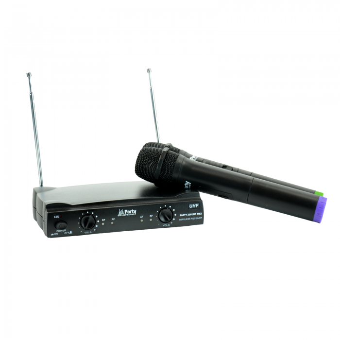 Party Light&Sound – Bezprzewodowy zestaw 2x mikrofon PARTY-200UHF-MKII 12