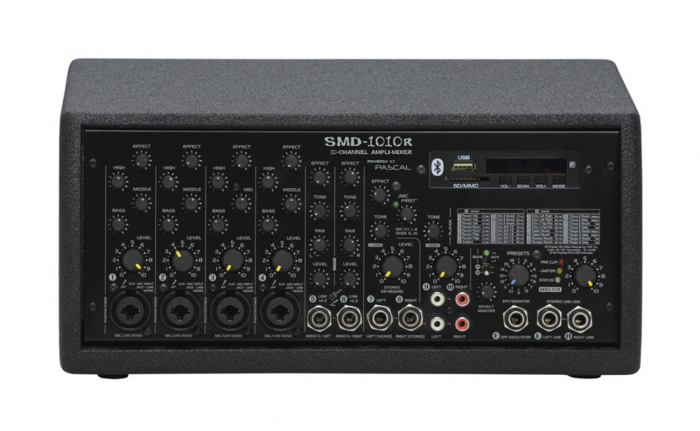 PASCAL SMD-1010R – 10 kanałowy powermikser 8