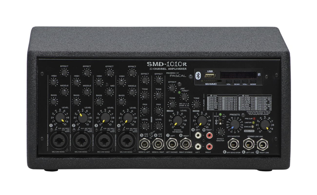 PASCAL SMD-1010R – 10 kanałowy powermikser