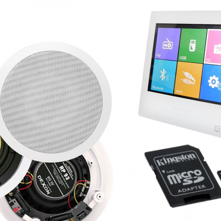 Dexon MRP 2181 + RP 93 – Zestaw nagłaśniający z Bluetooth/MP3/SD + karta SD