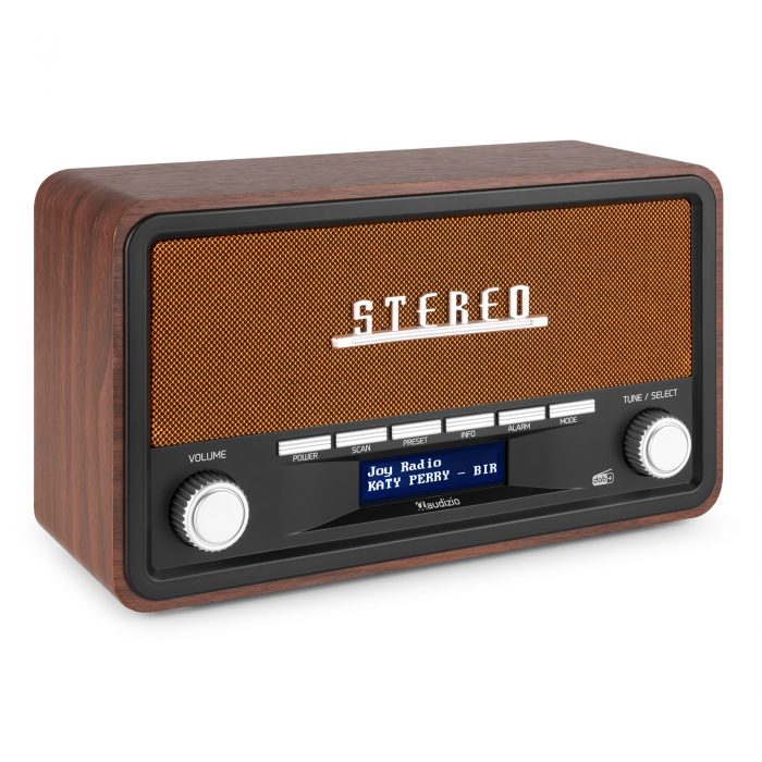 Audizio – Przenośne radio Audizio Foggia stereo z budzikiem DAB+ FM- 50W – brązowy 12
