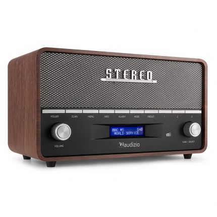 Audizio – Przenośne radio stereo z budzikiem Audizio Corno DAB+ FM BT szary
