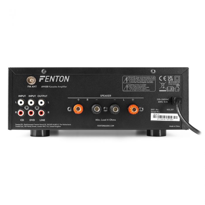 FENTON – Wzmacniacz AV430B  Fenton karaoke 2x 300W Czarny 9