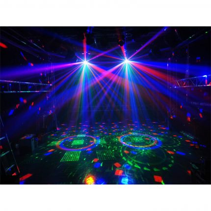 Ibiza Light – Efekt świetlny reflektor DMX 5W 1 z WASH, UV, LASER R+G, STROBO i ASTRO 3