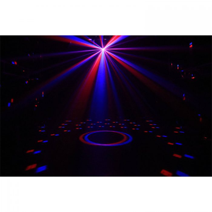 Ibiza Light – Efekt świetlny reflektor DMX 5W 1 z WASH, UV, LASER R+G, STROBO i ASTRO 11