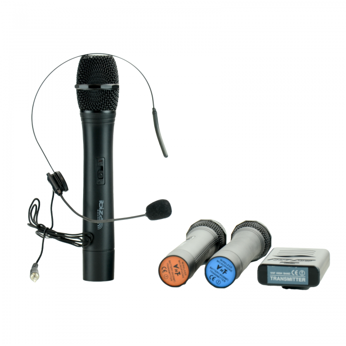 Ibiza Sound – Zestaw mikrofonów bezprzewodowych 4-kanałowy Ibiza VHF4 12