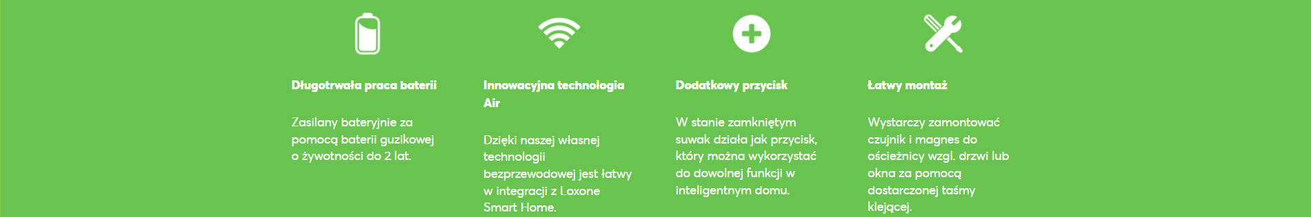 Loxone - Kontakt drzwiowy i okienny Air SMART