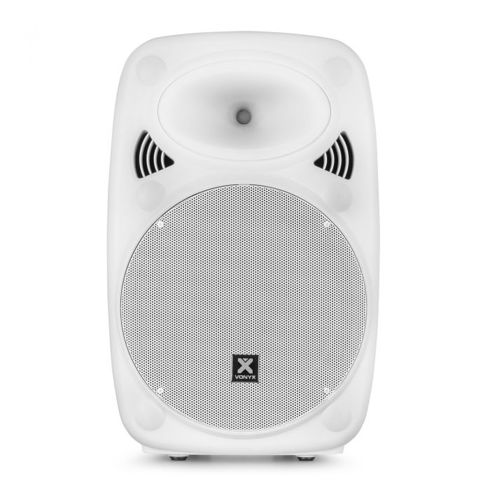 VONYX – Kolumna z mikrofonami/ nagłośnienie mobilne Verve46 15”Vonyx biały 12
