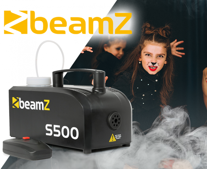 BeamZ – Wytwornica dymu S500 z płynem 500W BeamZ 10