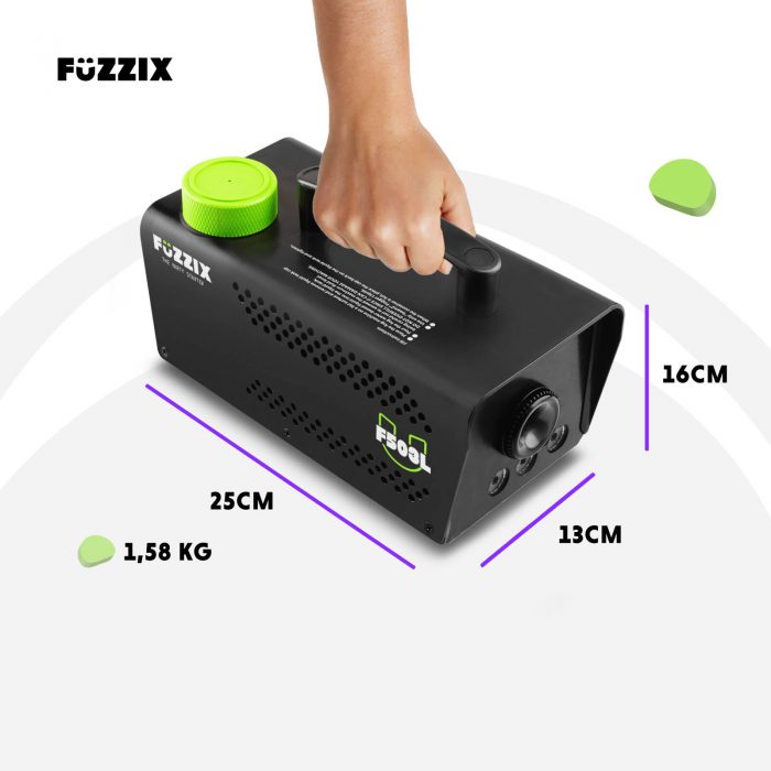 Fuzzix – Wytwornica dymu F503L z efektem LED RGB Fuzzix + płyn gratis 11