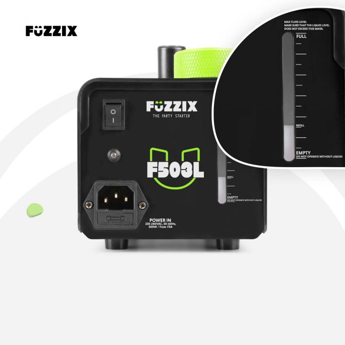 Fuzzix – Wytwornica dymu F503L z efektem LED RGB Fuzzix + płyn gratis 13
